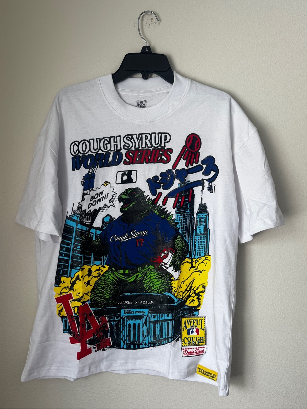 That’s an awful lot of cough syrup world series Tshirt